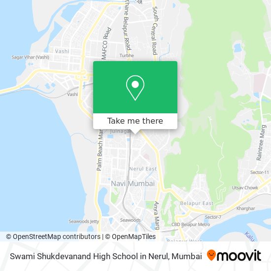 Swami Shukdevanand High School in Nerul map
