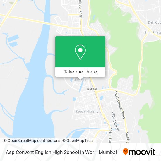 Asp Convent English High School in Worli map