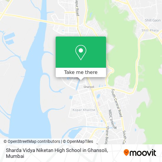 Sharda Vidya Niketan High School in Ghansoli map