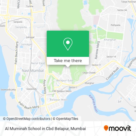 Al Muminah School in Cbd Belapur map