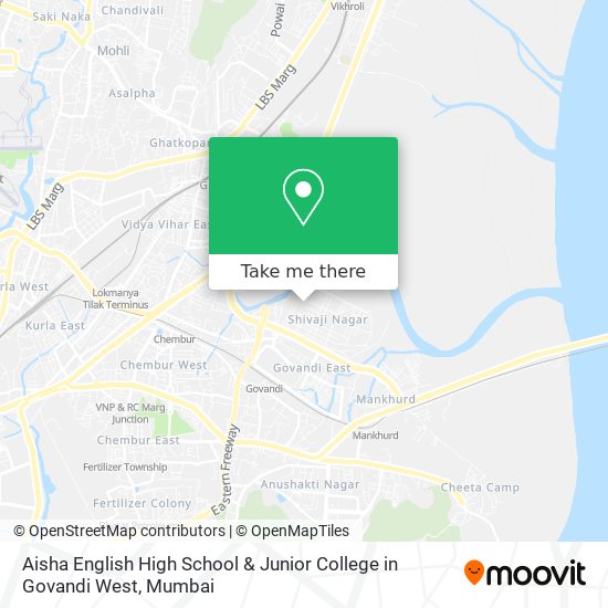 Aisha English High School & Junior College in Govandi West map