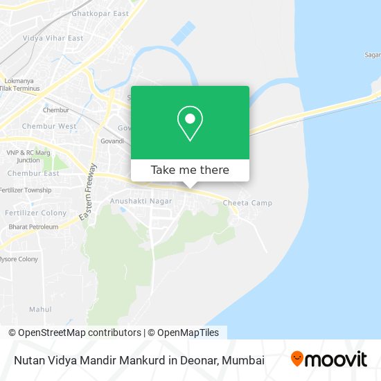 Nutan Vidya Mandir Mankurd in Deonar map