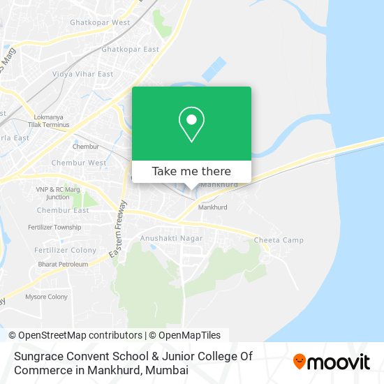 Sungrace Convent School & Junior College Of Commerce in Mankhurd map