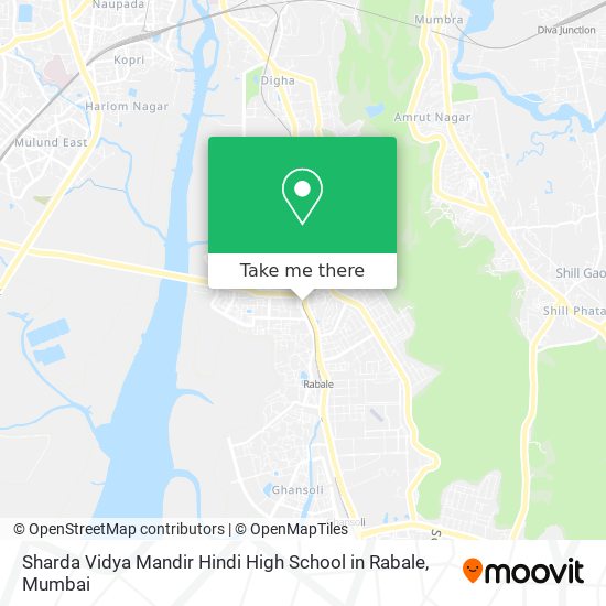 Sharda Vidya Mandir Hindi High School in Rabale map