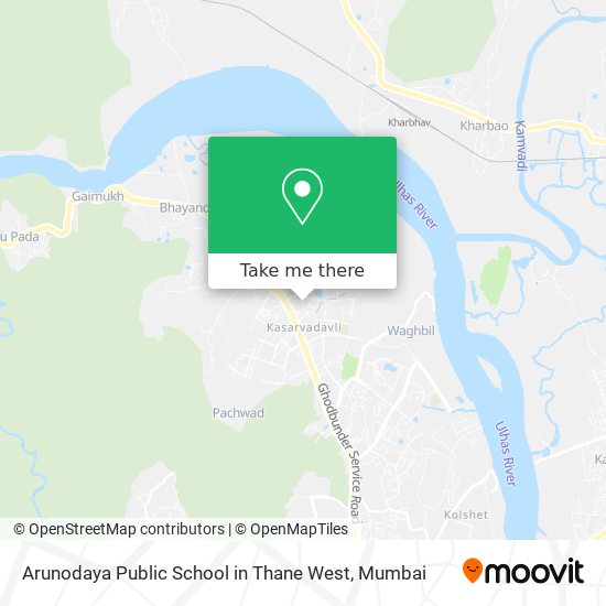 Arunodaya Public School in Thane West map