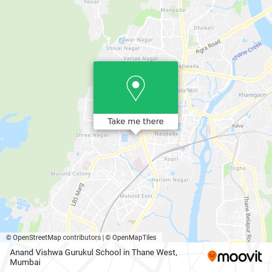 Anand Vishwa Gurukul School in Thane West map