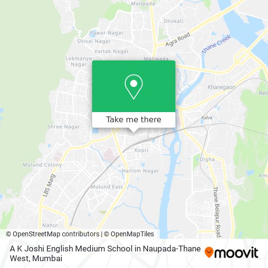 A K Joshi English Medium School in Naupada-Thane West map