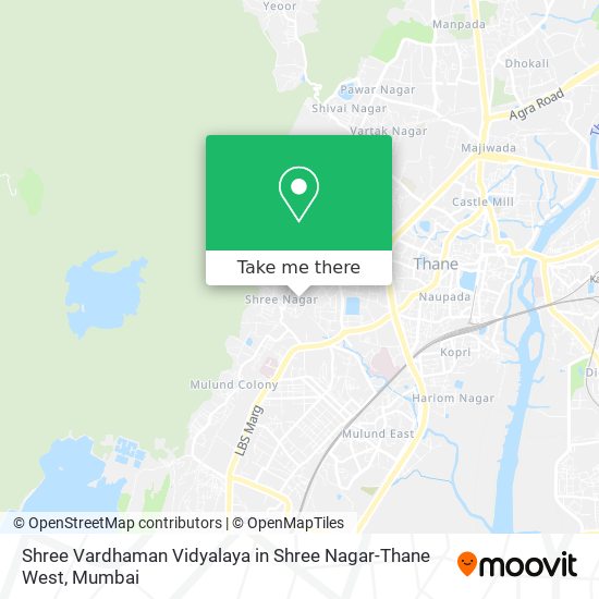 Shree Vardhaman Vidyalaya in Shree Nagar-Thane West map