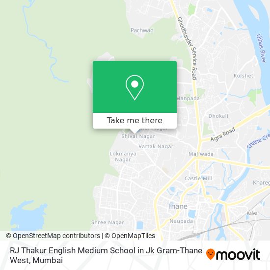 RJ Thakur English Medium School in Jk Gram-Thane West map