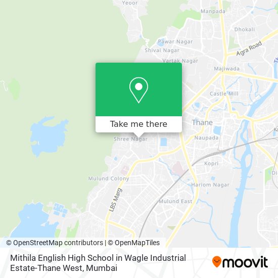 Mithila English High School in Wagle Industrial Estate-Thane West map