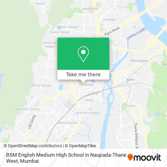 BSM English Medium High School in Naupada-Thane West map