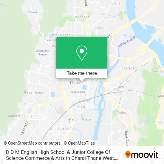 D D M English High School & Junior College Of Science Commerce & Arts in Charai-Thane West map