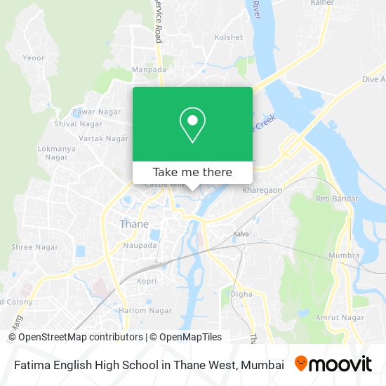 Fatima English High School in Thane West map