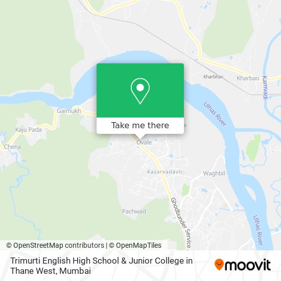 Trimurti English High School & Junior College in Thane West map