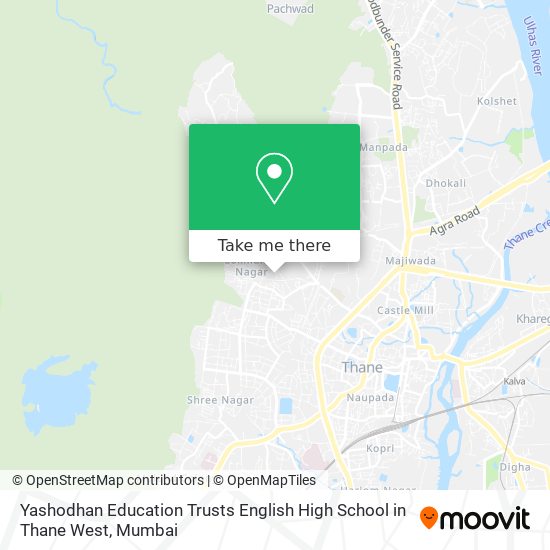 Yashodhan Education Trusts English High School in Thane West map