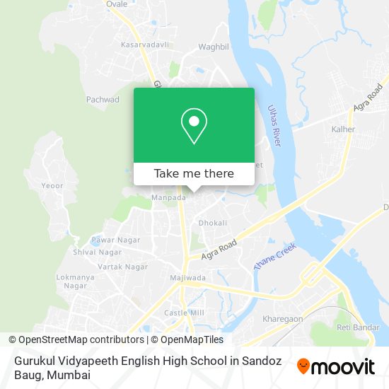 Gurukul Vidyapeeth English High School in Sandoz Baug map