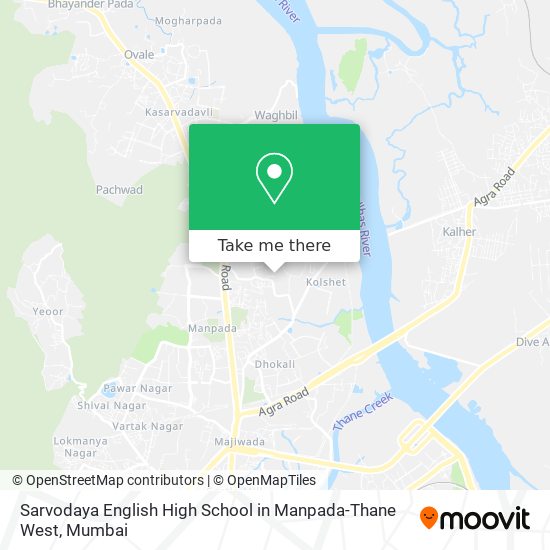 Sarvodaya English High School in Manpada-Thane West map