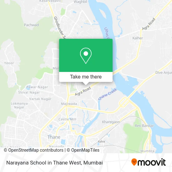 Narayana School in Thane West map