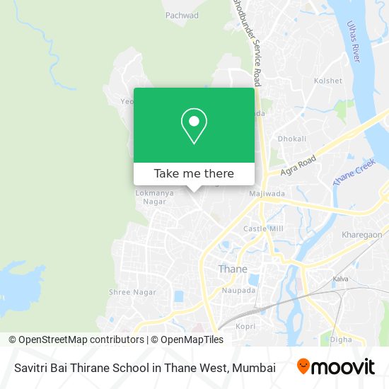 Savitri Bai Thirane School in Thane West map