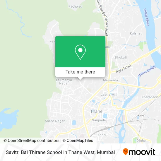 Savitri Bai Thirane School in Thane West map
