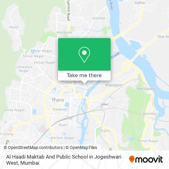 Al Haadi Maktab And Public School in Jogeshwari West map