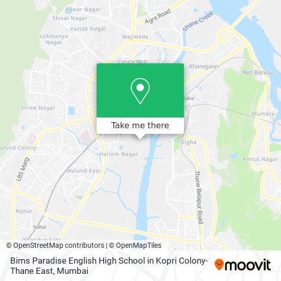 Bims Paradise English High School in Kopri Colony-Thane East map