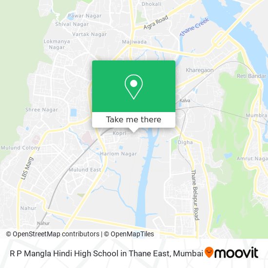 R P Mangla Hindi High School in Thane East map