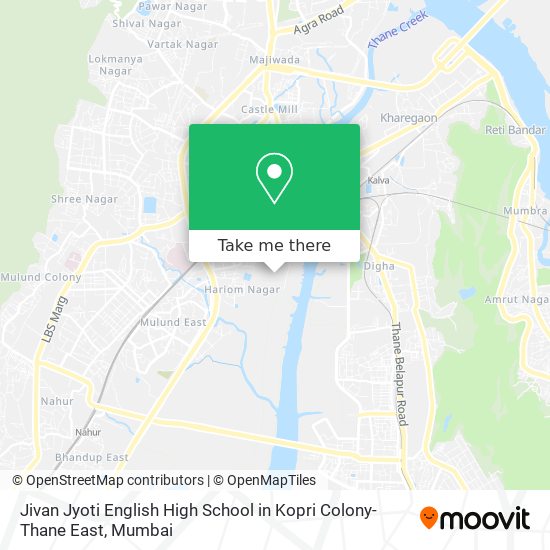 Jivan Jyoti English High School in Kopri Colony-Thane East map