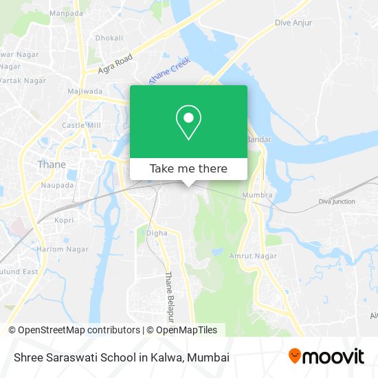 Shree Saraswati School in Kalwa map