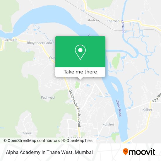 Alpha Academy in Thane West map