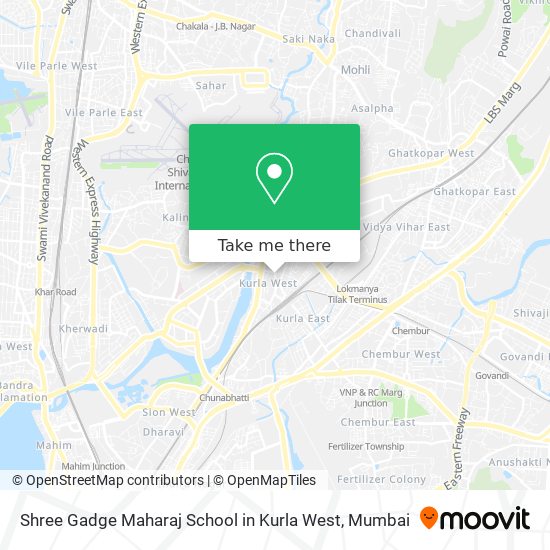 Shree Gadge Maharaj School in Kurla West map