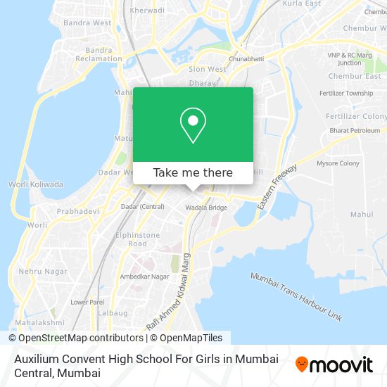 Auxilium Convent High School For Girls in Mumbai Central map