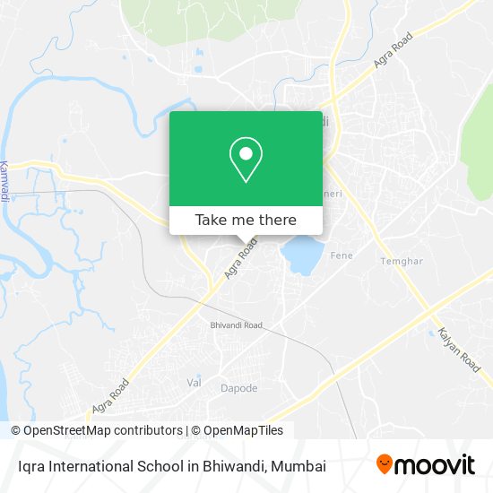 Iqra International School in Bhiwandi map