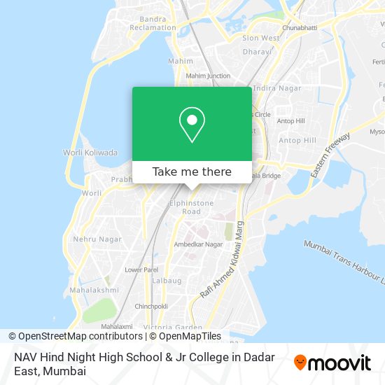 NAV Hind Night High School & Jr College in Dadar East map