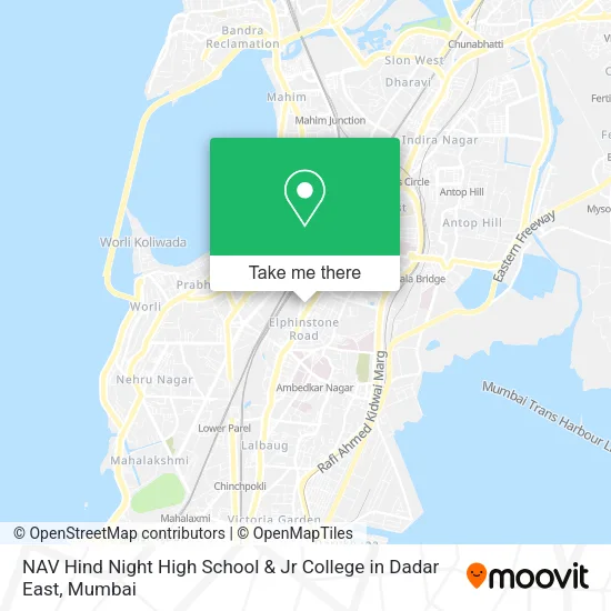 NAV Hind Night High School & Jr College in Dadar East map