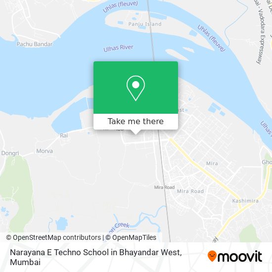 Narayana E Techno School in Bhayandar West map