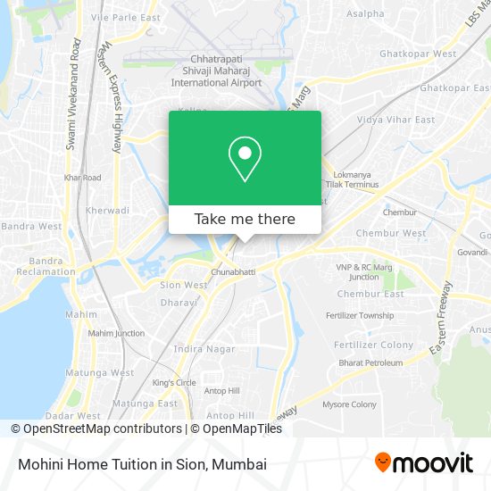 Mohini Home Tuition in Sion map