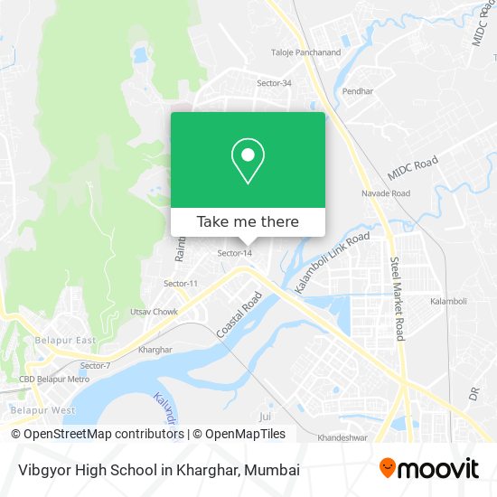 Vibgyor High School in Kharghar map