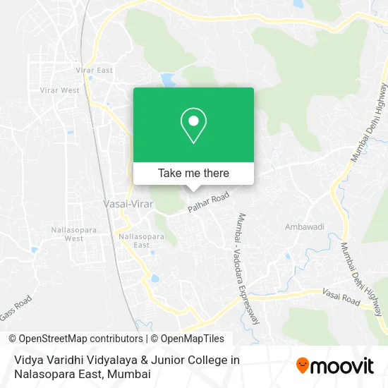 Vidya Varidhi Vidyalaya & Junior College in Nalasopara East map