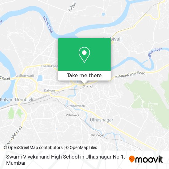 Swami Vivekanand High School in Ulhasnagar No 1 map