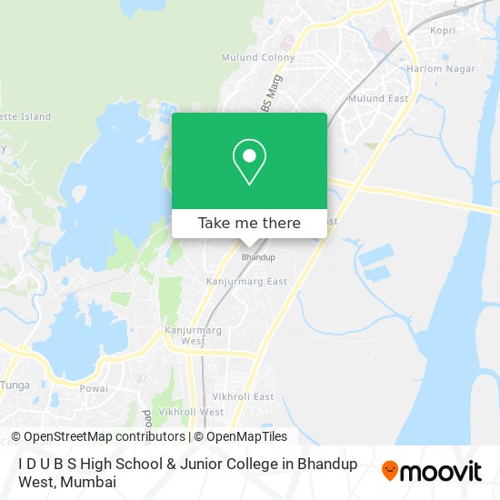 I D U B S High School & Junior College in Bhandup West map