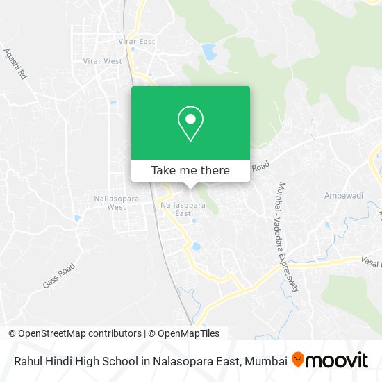 Rahul Hindi High School in Nalasopara East map