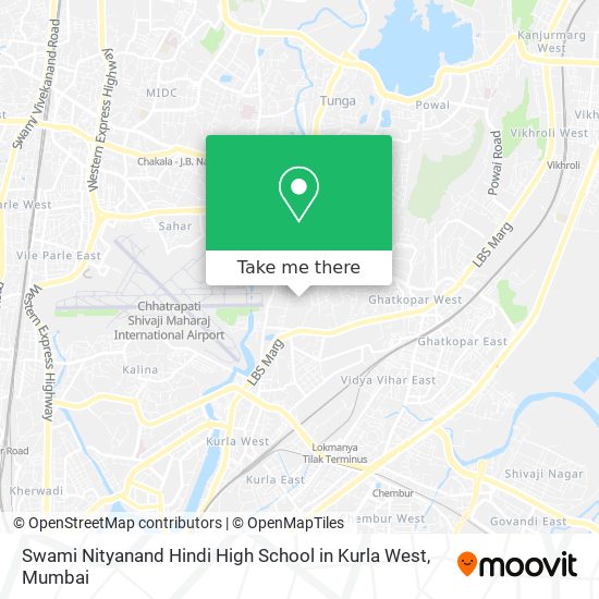 Swami Nityanand Hindi High School in Kurla West map