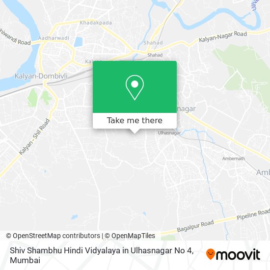 Shiv Shambhu Hindi Vidyalaya in Ulhasnagar No 4 map