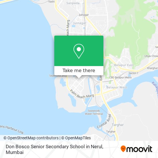 Don Bosco Senior Secondary School in Nerul map