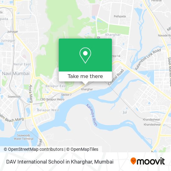 DAV International School in Kharghar map