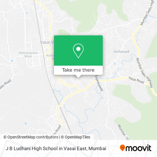J B Ludhani High School in Vasai East map
