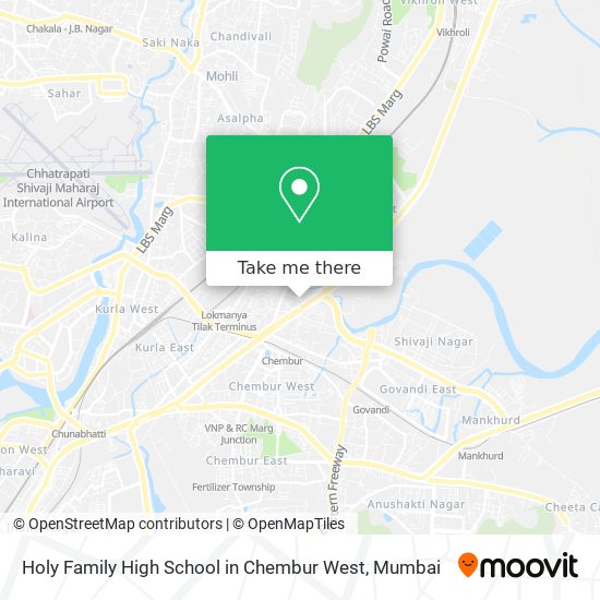 Holy Family High School in Chembur West map