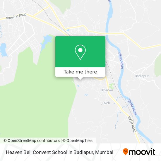 Heaven Bell Convent School in Badlapur map