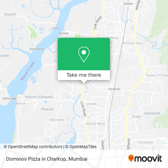 Dominos Pizza in Charkop map